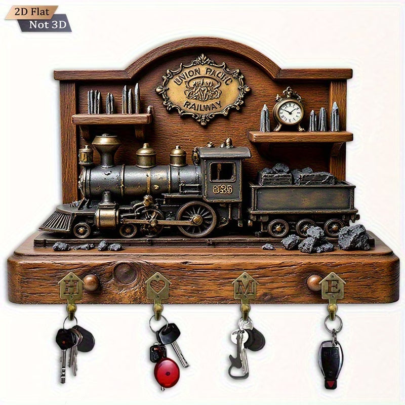 2-D WALL DECOR WITH HOOKS