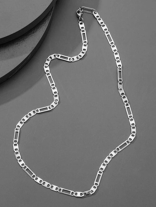 Silver Figaro Designed Necklace