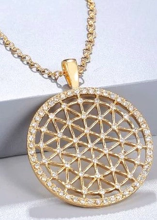 "STAR BURST" Krystal & Gold Pendant