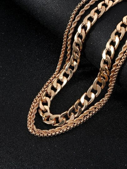 3 piece Classic Gold Necklace Set.