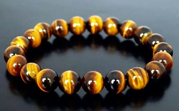 Men's Deluxe Natural Crystal Bead Bracelet