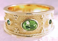 Gold Plate Zircon Topaz Ring