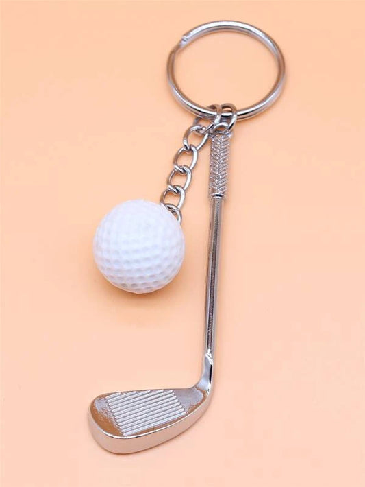 Golf Ball & Club Keychain