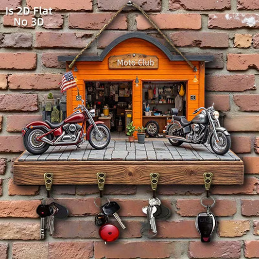 2-D WALL DECOR WITH HOOKS