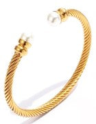 Gold & Pearl Designer Bracelet