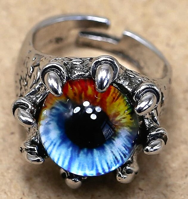 "My Blue Eye" Antique Silver Ring.