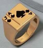 "LUCKY 21" Gold Plate Ring