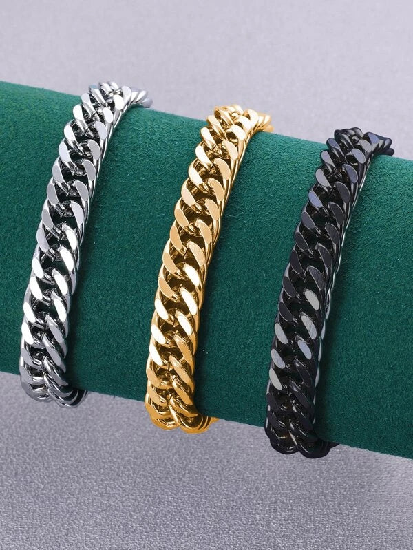 Men's Multi-Color Electroplated Chain Bracelets