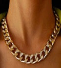 Classic Large Link Electroplated Necklace.