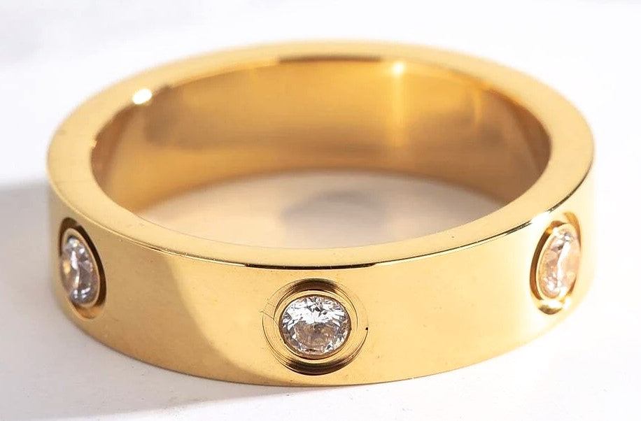 Men's Gold & Krystal Ring