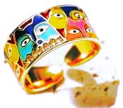 Picasso Inspired Cloisonne Designed Casual Ring.