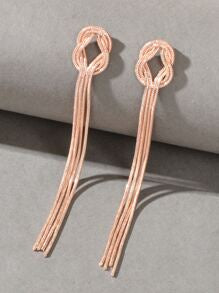 Gold Designer Tassel Earrings